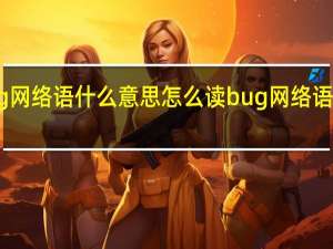 bug网络语什么意思怎么读 bug网络语什么意思