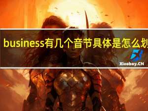 business有几个音节具体是怎么划分的