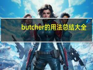 butcher的用法总结大全