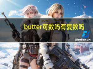 butter可数吗有复数吗