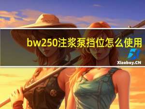 bw250注浆泵挡位怎么使用