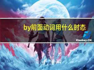 by前面动词用什么时态