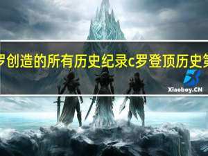 c罗创造的所有历史纪录 c罗登顶历史第一射手