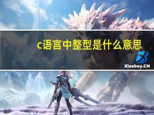 c语言中整型是什么意思