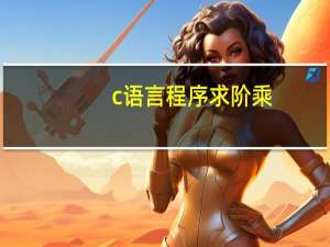 c语言程序求阶乘