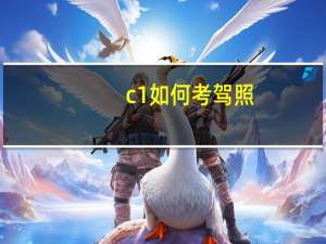 c1如何考驾照