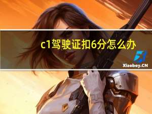 c1驾驶证扣6分怎么办