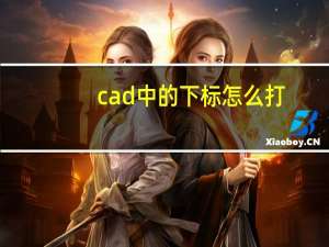 cad中的下标怎么打（cad上标和下标怎么打）