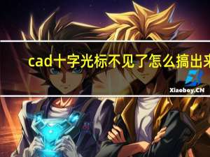 cad十字光标不见了怎么搞出来（cad十字光标不见了怎么办）