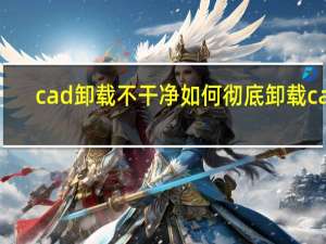 cad卸载不干净如何彻底卸载cad（cad卸载不干净）