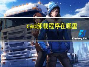 cad卸载程序在哪里