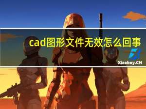 cad图形文件无效怎么回事（cad图形文件无效）