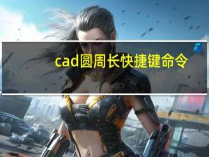 cad圆周长快捷键命令（cad周长快捷键命令）
