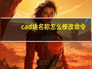 cad块名称怎么修改命令（cad块名称怎么修改）