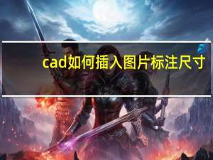 cad如何插入图片标注尺寸（cad如何插入图片）