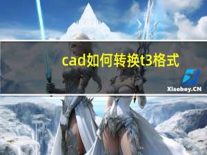 cad如何转换t3格式