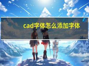 cad字体怎么添加字体（cad怎么添加字体样式）
