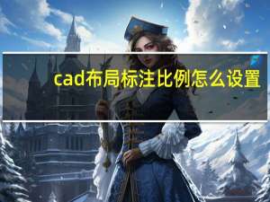 cad布局标注比例怎么设置（cad布局标注比例设置）