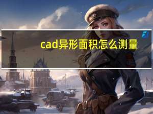 cad异形面积怎么测量（cad异型面积怎么测量）