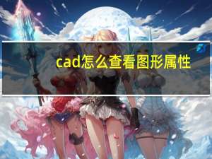 cad怎么查看图形属性（cad属性在哪里找）