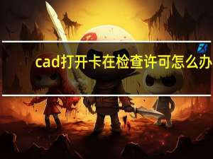 cad打开卡在检查许可怎么办（cad正在检查许可不动了怎么办）