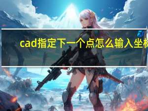 cad指定下一个点怎么输入坐标