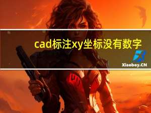 cad标注xy坐标没有数字（cad怎么标注xy坐标）