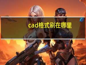 cad格式刷在哪里