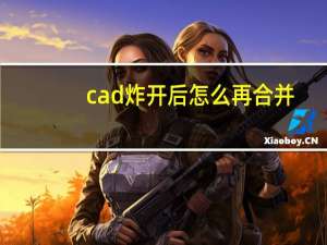 cad炸开后怎么再合并