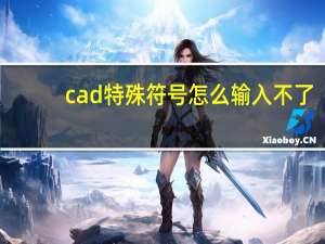 cad特殊符号怎么输入不了（cad特殊符号怎么输入）