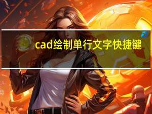 cad绘制单行文字快捷键（CAD的单行文字的快捷键是什么）