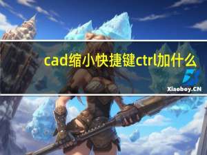 cad缩小快捷键ctrl加什么（cad缩小快捷键）