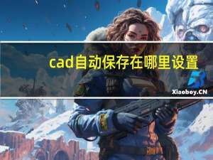 cad自动保存在哪里设置（cad自动保存在哪里）