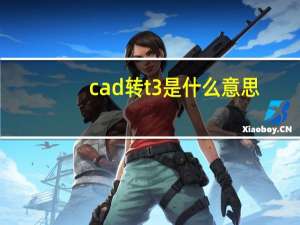 cad转t3是什么意思（cad转t3）