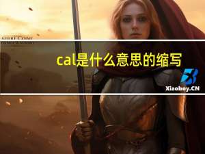 cal是什么意思的缩写（cal）