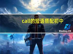 call的短语搭配初中