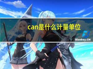 can是什么计量单位