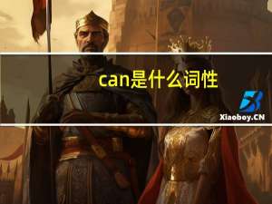 can是什么词性