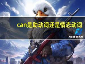 can是助动词还是情态动词