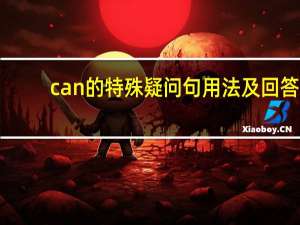 can的特殊疑问句用法及回答