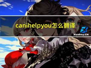 can i help you 怎么翻译（can i help you）