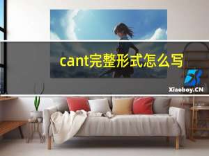 cant完整形式怎么写