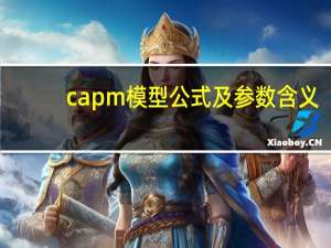 capm模型公式及参数含义（capm公式）