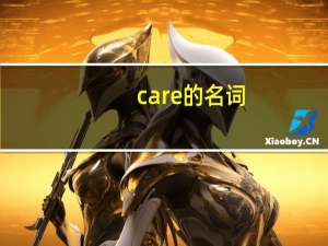 care的名词
