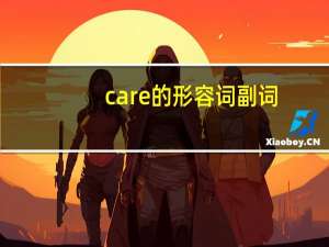 care的形容词副词