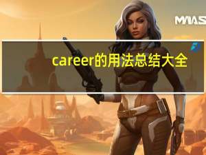career的用法总结大全