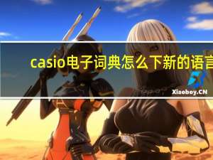 casio电子词典怎么下新的语言（casio电子词典下载）