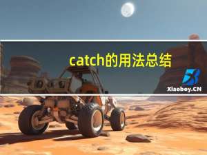 catch的用法总结