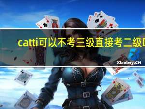 catti可以不考三级直接考二级吗