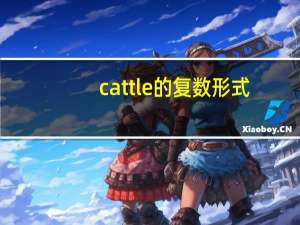 cattle的复数形式